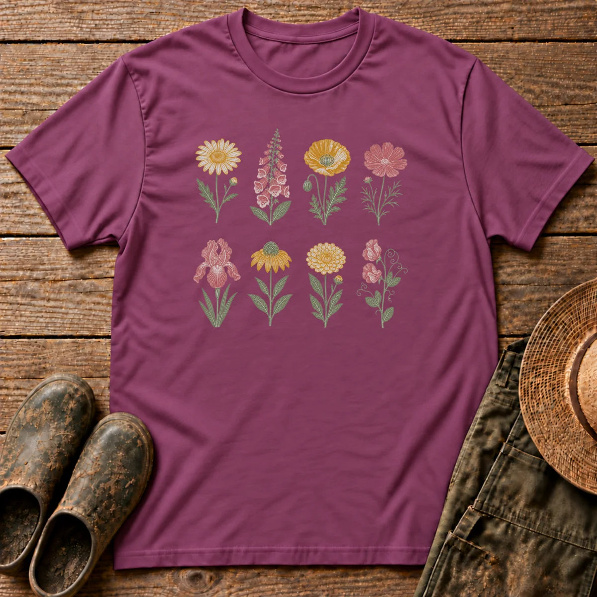 Flowers in Rows T-shirt