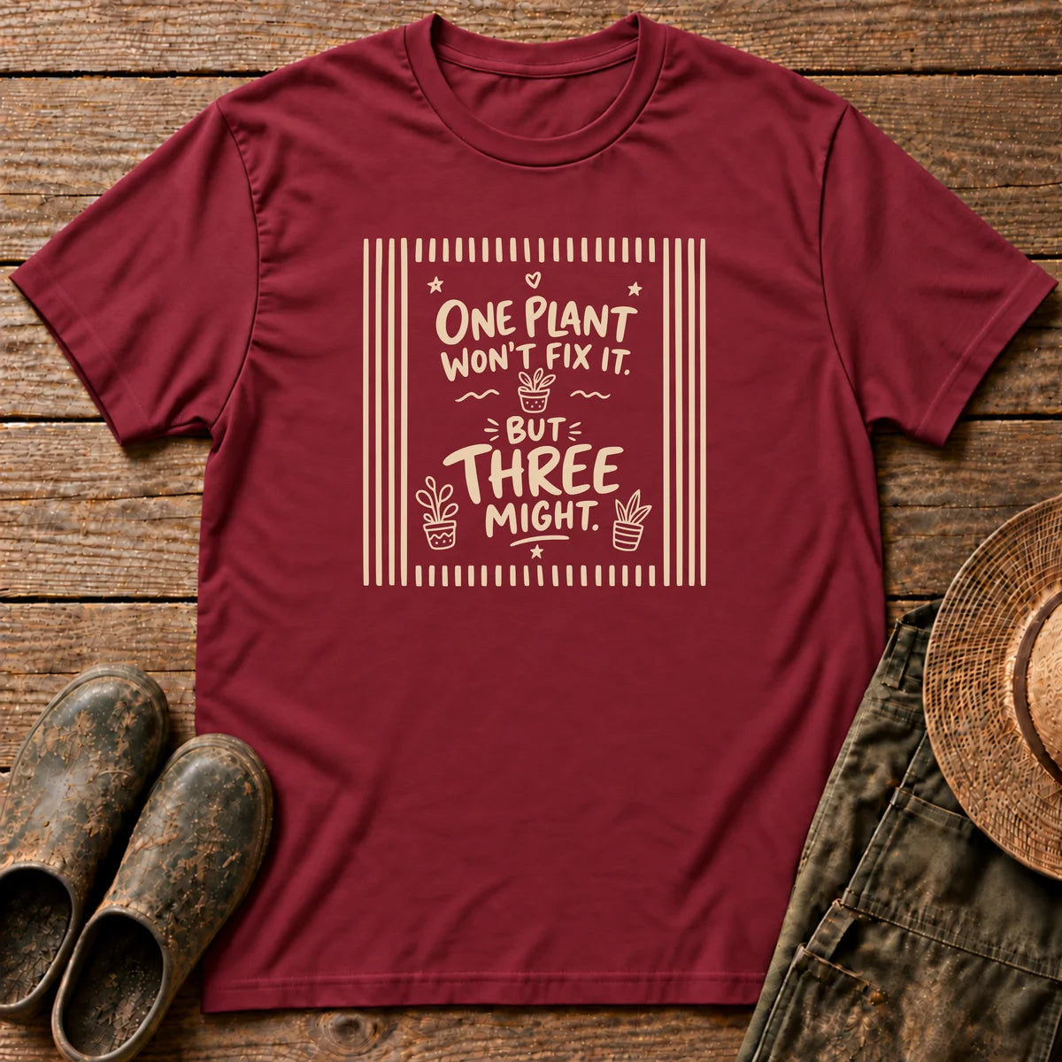 One or Three Plants Tshirt