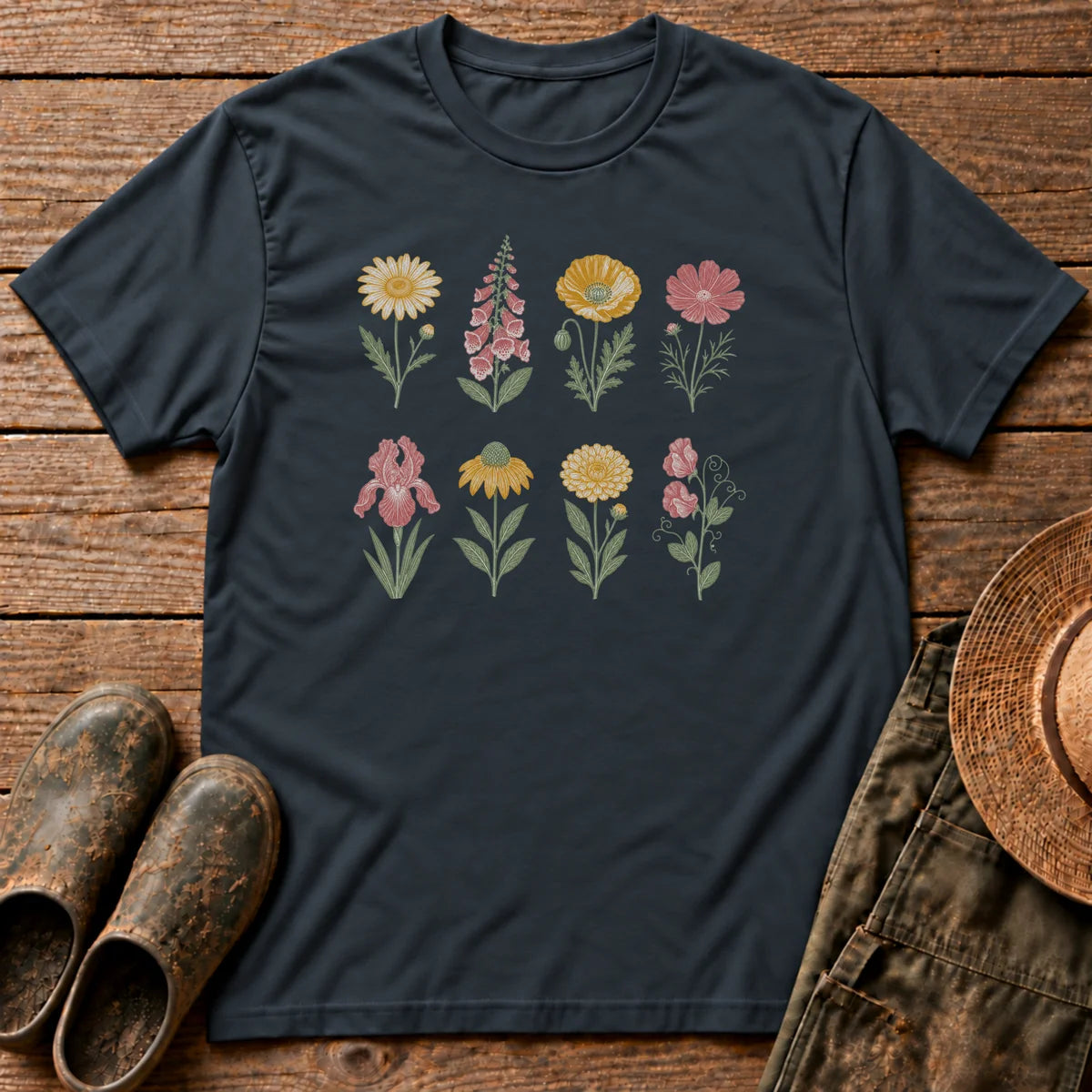 Flowers in Rows T-shirt