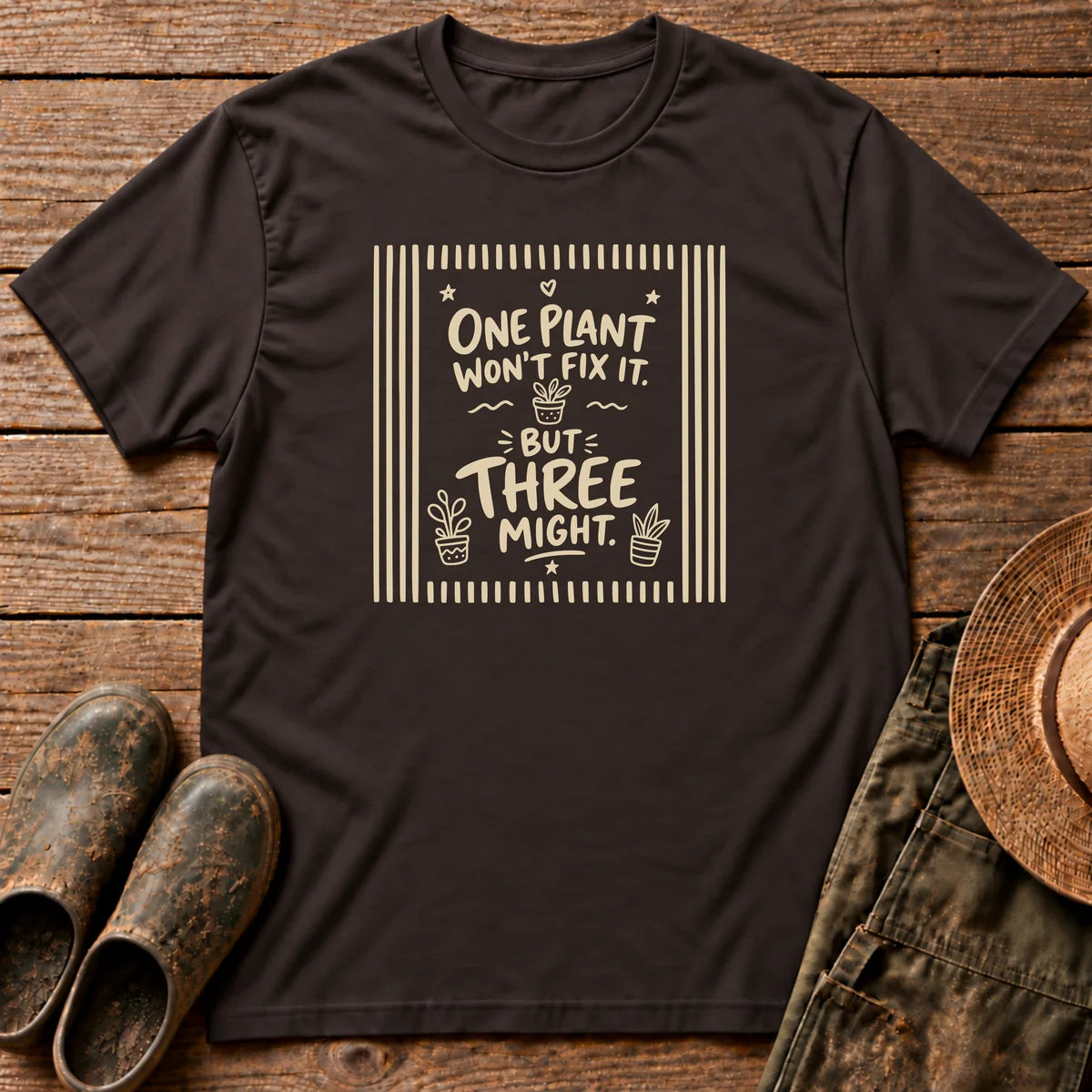 One or Three Plants Tshirt