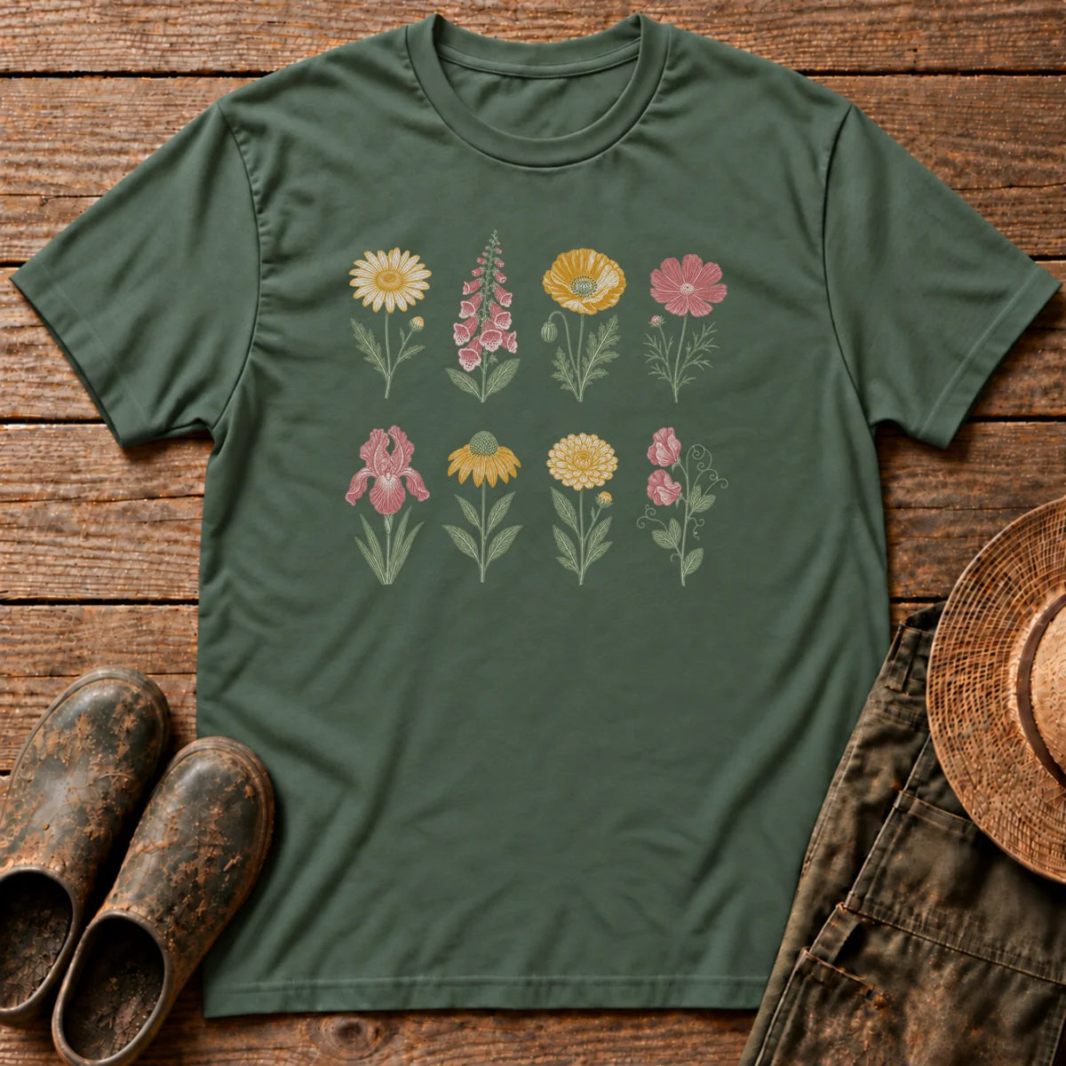 Flowers in Rows T-shirt