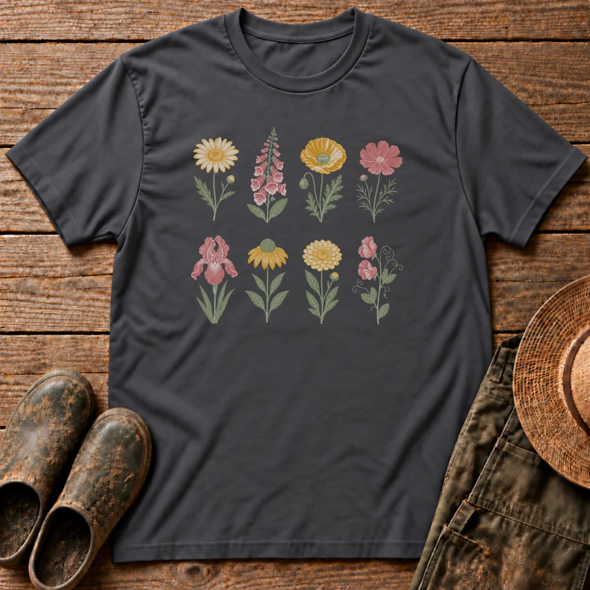 Flowers in Rows T-shirt