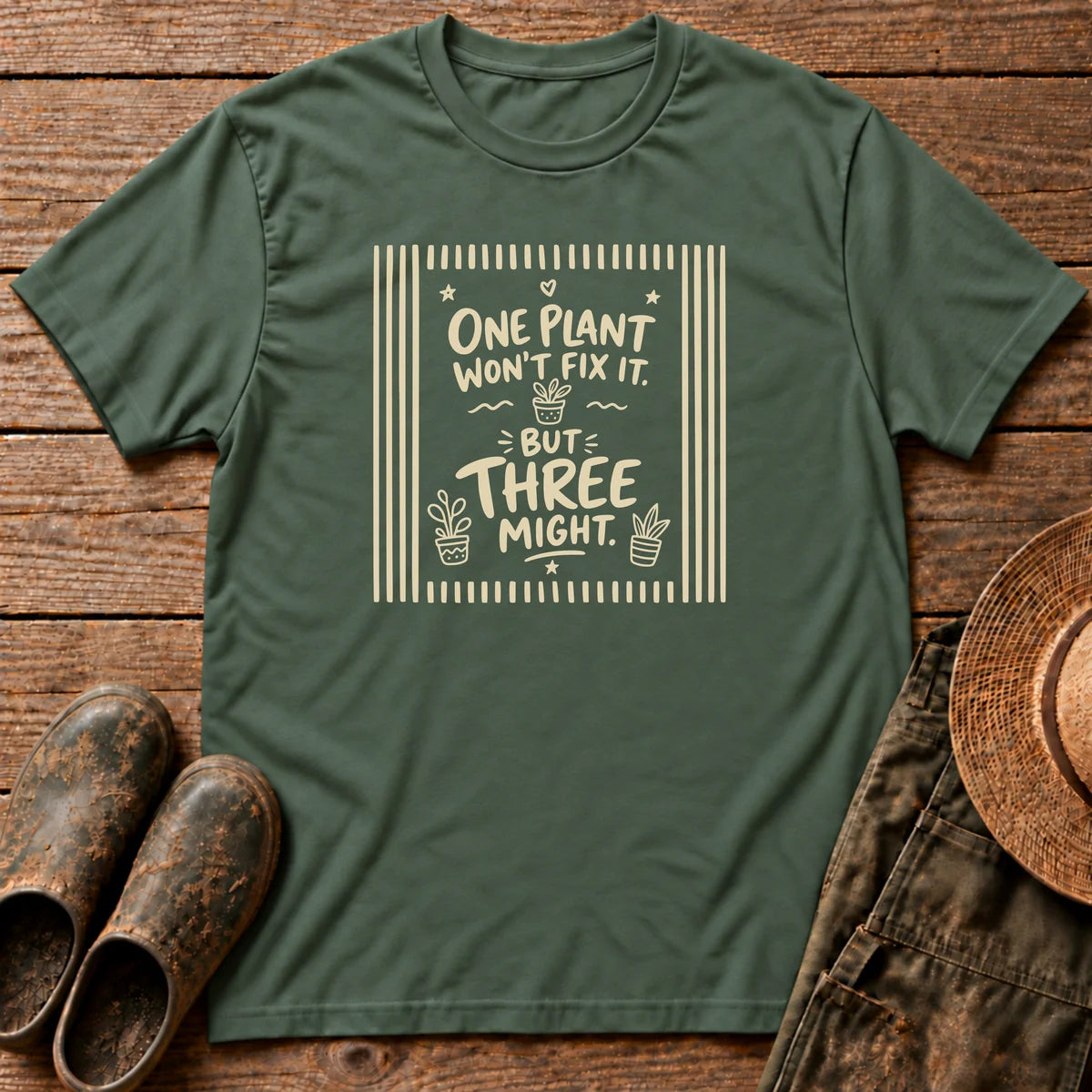 One or Three Plants Tshirt