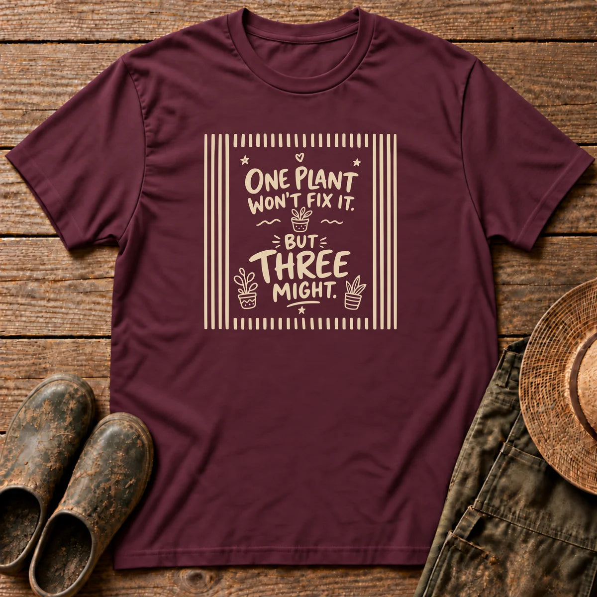 One or Three Plants Tshirt