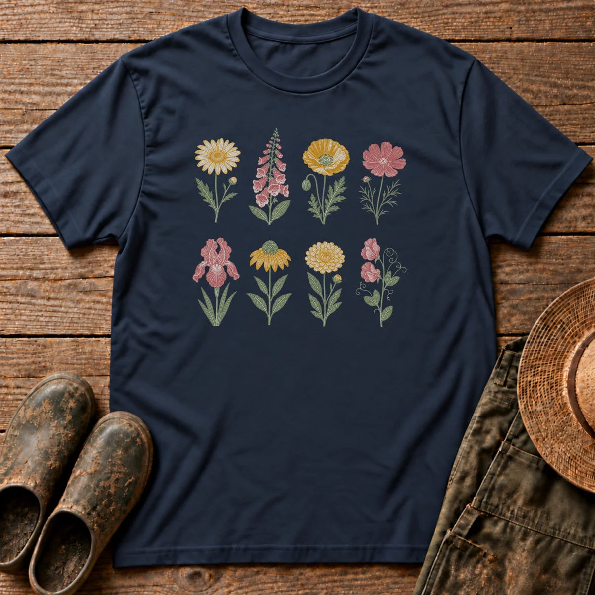 Flowers in Rows T-shirt